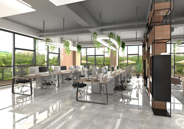 历城区办公室装修注重细节装饰，增添空间生机活力